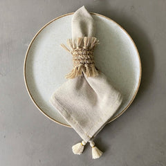 Handwoven Colombian Fique Napkin Rings – Set of 4 - Atlas & Kiln