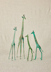 Tuareg Brass Giraffes Figurines