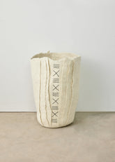 Zulu Hand-Felted Ivory Wool Floor Vase - Atlas & Kiln