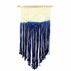 Macrame Wall Hanging in Blue - Atlas & Kiln