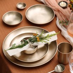Luxe Kansa Indian Bronze Serving Platter