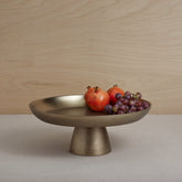 Stinson Antique Brass Large Pedestal Serving Stand