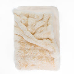 Southampton Home Cloud Faux-Fur Throw – Champagne Mist