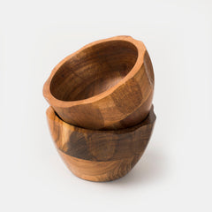 Gravon Handcrafted Acacia Wood Nut Bowls – Set of 2 - Atlas & Kiln