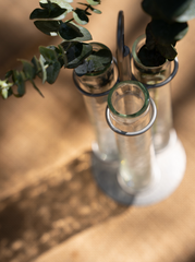 Floral Trio Recycled Glass Bud Vase
