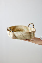 Natural Banded Betty Tray with Tassel - Atlas & Kiln