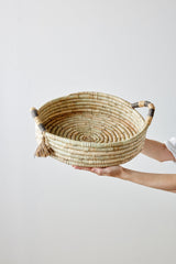 Natural Banded Betty Tray with Tassel - Atlas & Kiln