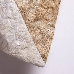 Natural Madagascar Silk Throw Pillow - Diagonal Pattern - 18"x18"