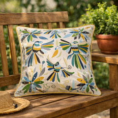 Green Colibrí Cushion Cover