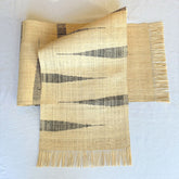 Handwoven Chevron Raffia Table Runner - Atlas & Kiln