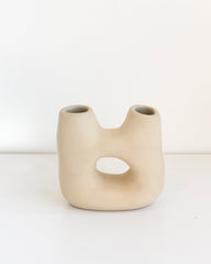 Dual Clay Vase - Natural - Atlas & Kiln