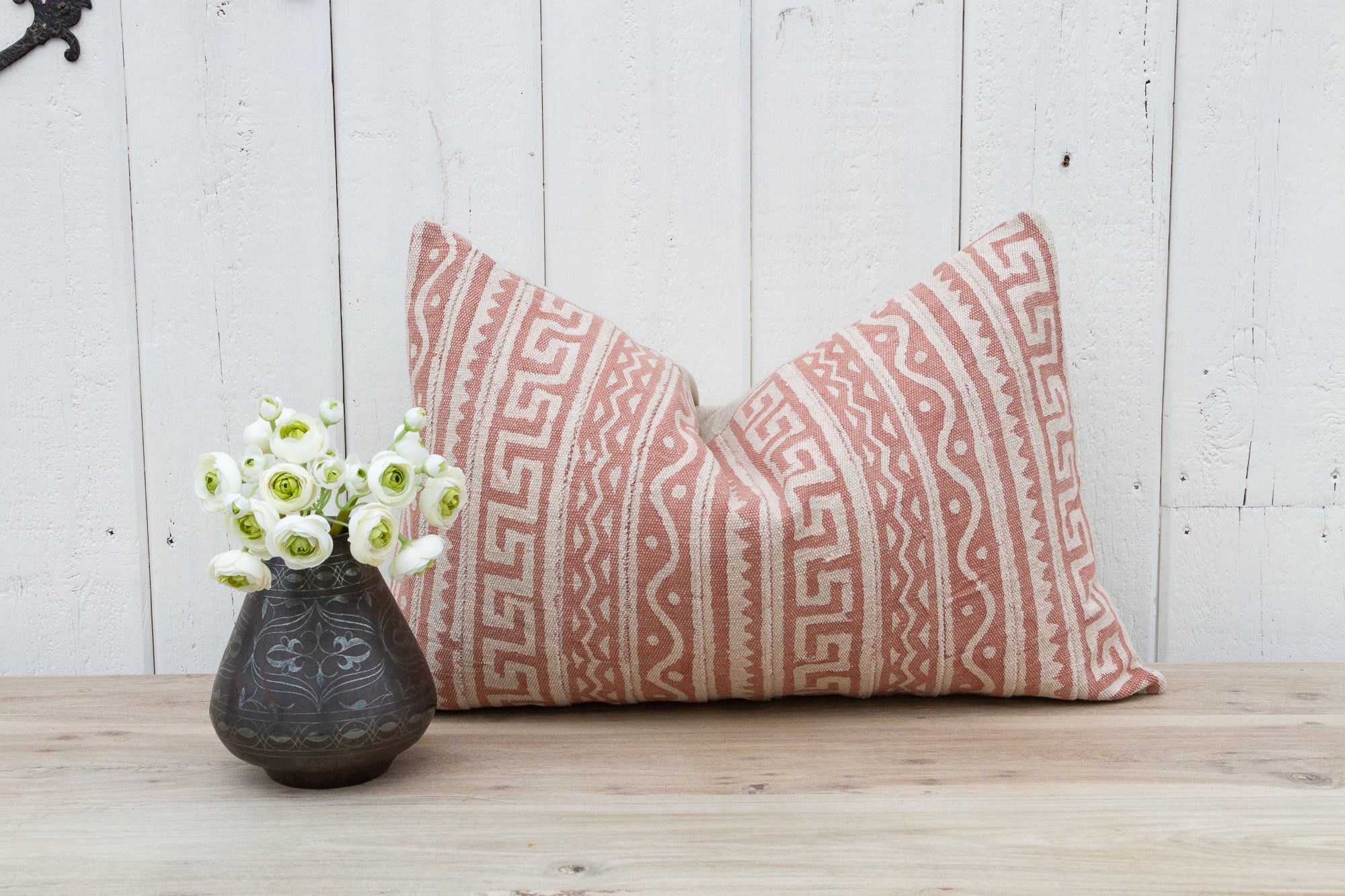 Wiskria Indian Dhurrie Block Print Pillow Cover - Atlas & Kiln