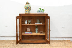 Antique French Walnut Louis Philippe Vitrine Cabinet - Atlas & Kiln