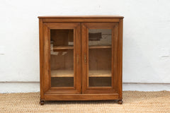 Antique French Walnut Louis Philippe Vitrine Cabinet - Atlas & Kiln