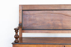 Wooden bench with a white background