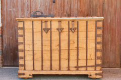 19th Century Oversized Rajasthani Grain Trunk