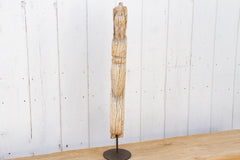 Rustic Fossilzed Wood Peacock Figure