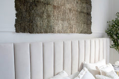 Plant Dyed Wild Silk Wall Hanging - Color Field - Natural Sage