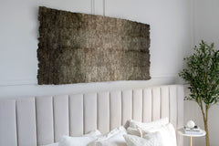 Plant Dyed Wild Silk Wall Hanging - Color Field - Natural Sage
