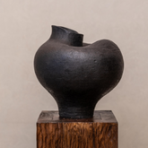 Goa Black Sculptural Concrete Vessel