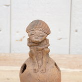 Vintage Pre-Columbian Style Female Clay Figure