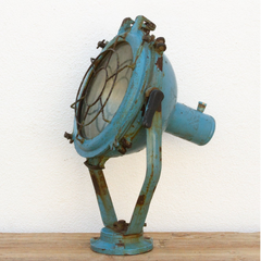 Antique Metal Sea Blue Ship Spotlight