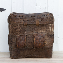 Rare Antique Hide Trunk From Bhutan