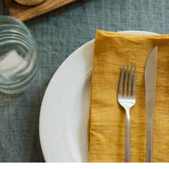 Kerala Stone Washed Linen Dinner Napkins