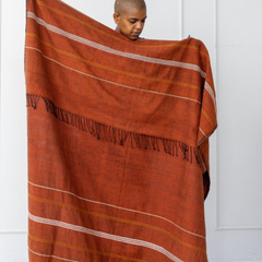 Zenach Handwoven Ethiopian Cotton Throw Blanket