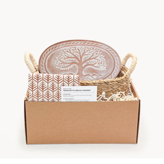 Tree of Life Terracotta Bread Warmer Set