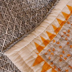 Koloman Moser Indian Block-Printed Cotton Quilt