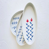 Amapola Hand-Painted Porcelain Nesting Plates