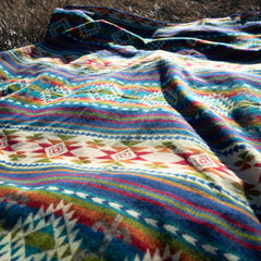 Andean Alpaca Wool Blanket - Galapagos