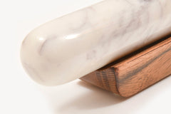 Marble Rolling Pin and Wood Base