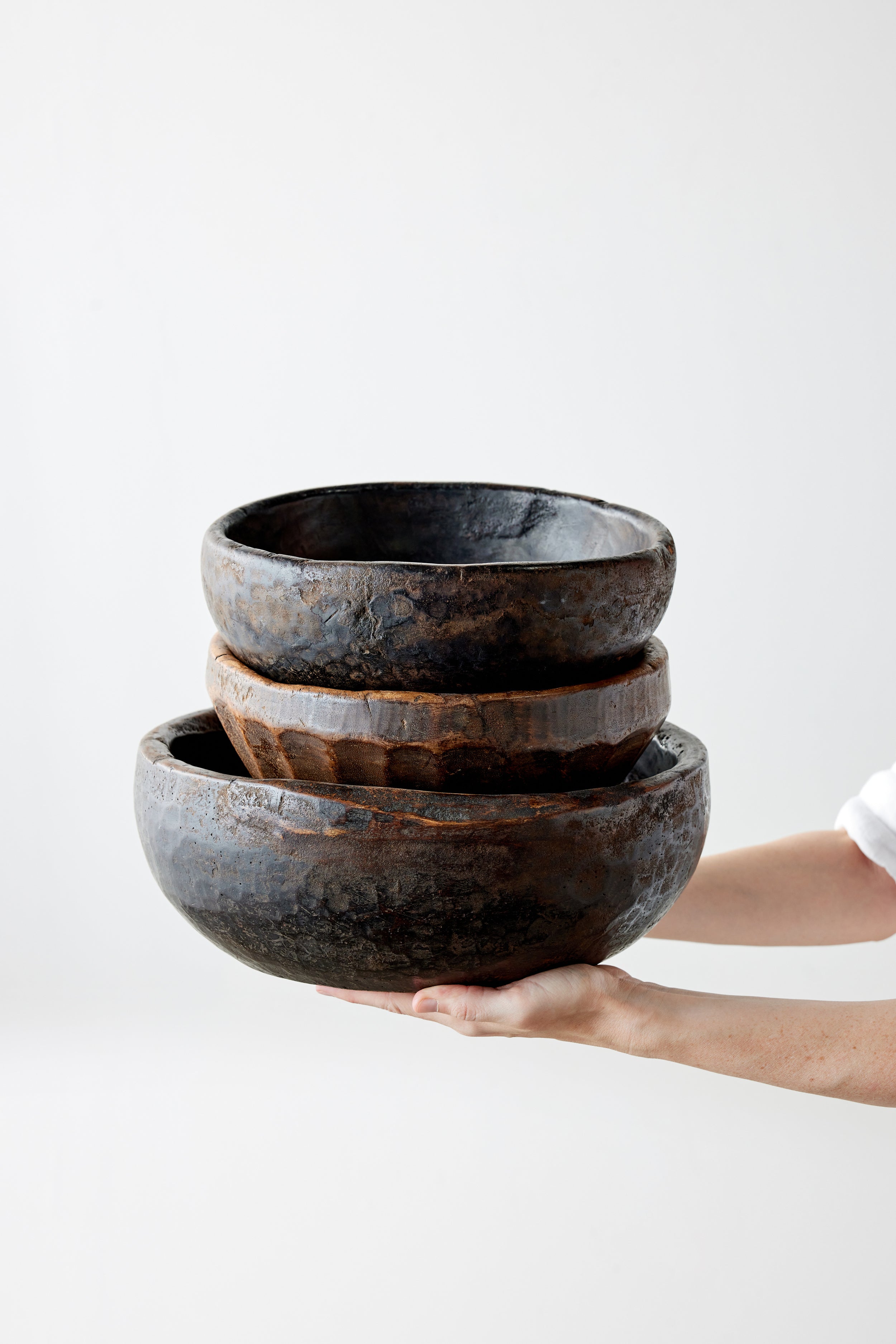 Vintage Iroko Wood Bowl - Atlas & Kiln