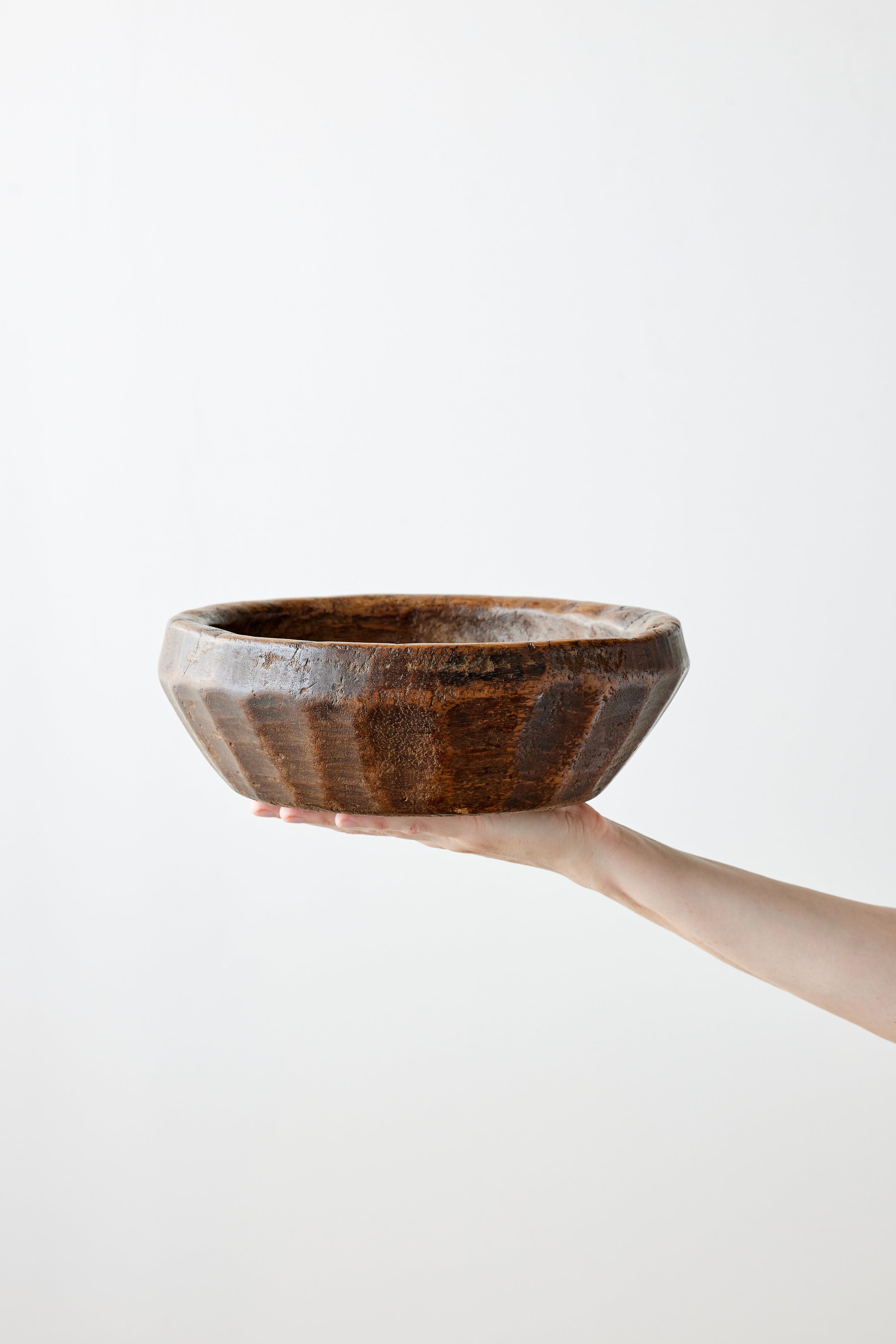 Vintage Iroko Wood Bowl - Atlas & Kiln