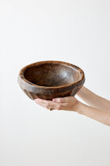 Vintage Iroko Wood Bowl - Atlas & Kiln