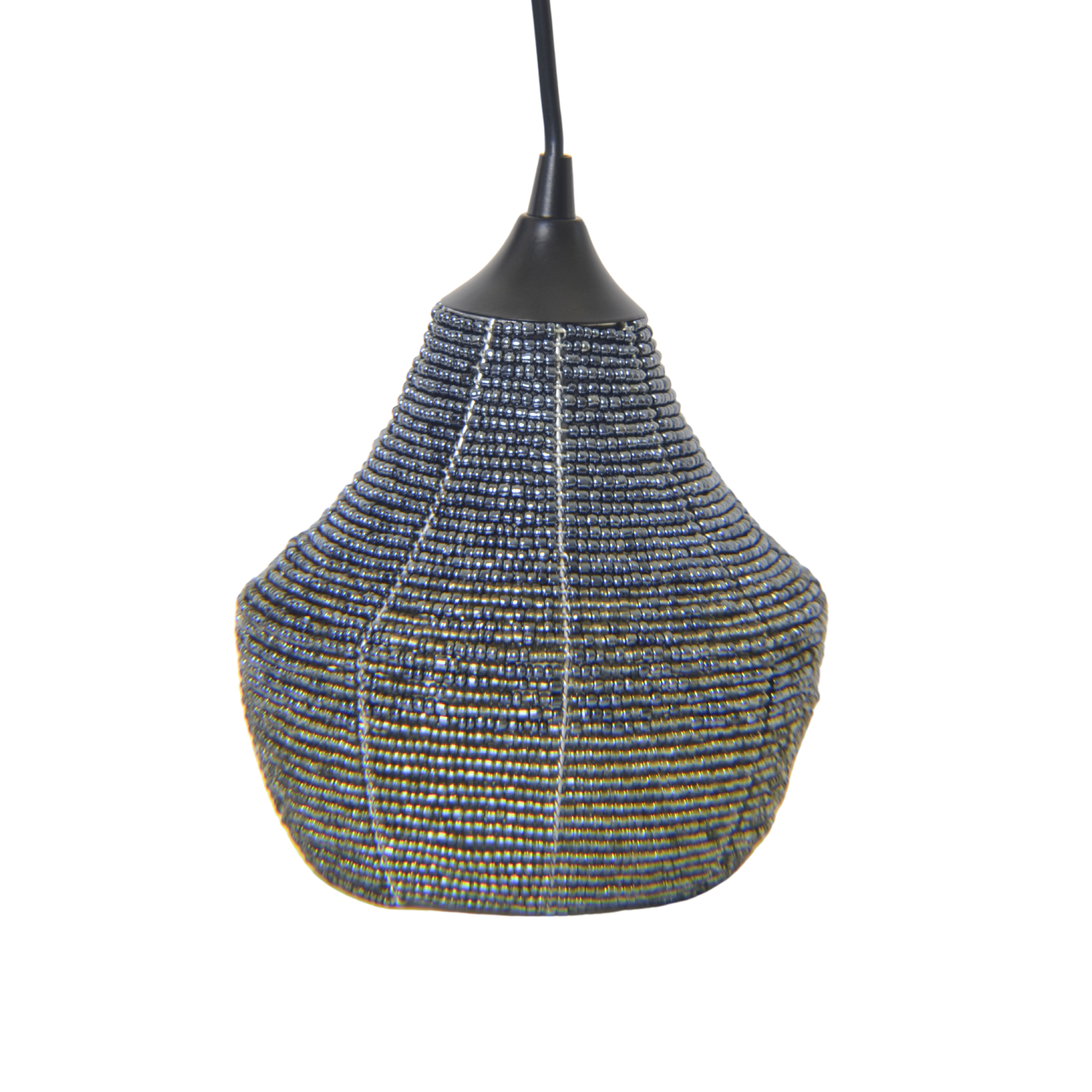 Draper Pewter Haitian Beaded Pendant Light - Atlas & Kiln