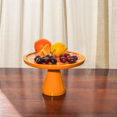 Handcrafted Sunburst Bloom Wooden Cake Stand - Atlas & Kiln