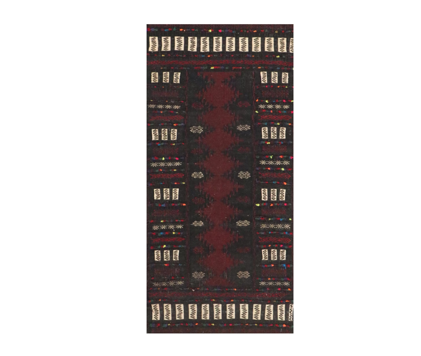 2'4" x 5' Vintage Turkish Cicim Wool Rug - Atlas & Kiln