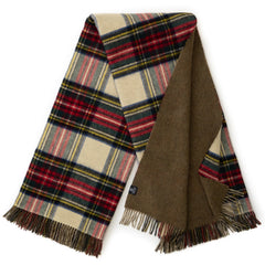Antiqued Dress Stewart Reversible Merino Wool Throw