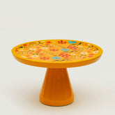 Handcrafted Sunburst Bloom Wooden Cake Stand - Atlas & Kiln