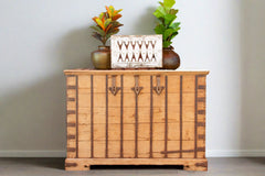 19th Century Oversized Rajasthani Grain Trunk