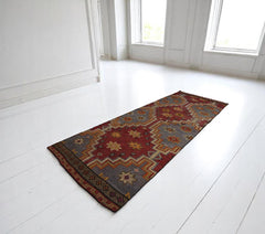 3.4' x 9.8' Vintage Turkish Cicim Kilim Runner - Atlas & Kiln