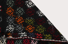 1'7" x 8'7" Vintage Kilim Runner with Hand-Embroidered Detail - Atlas & Kiln