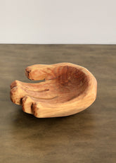 Cupped Hand Natural Eucalyptus Wood Bowl Sculpture - Atlas & Kiln