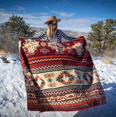 Wildfire Andean Alpaca Wool Blanket