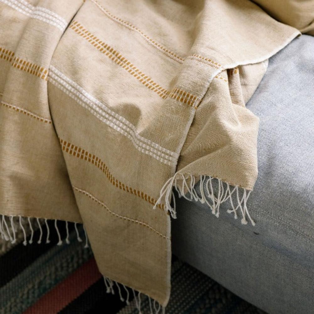 Zenach Handwoven Ethiopian Cotton Throw Blanket - Atlas & Kiln