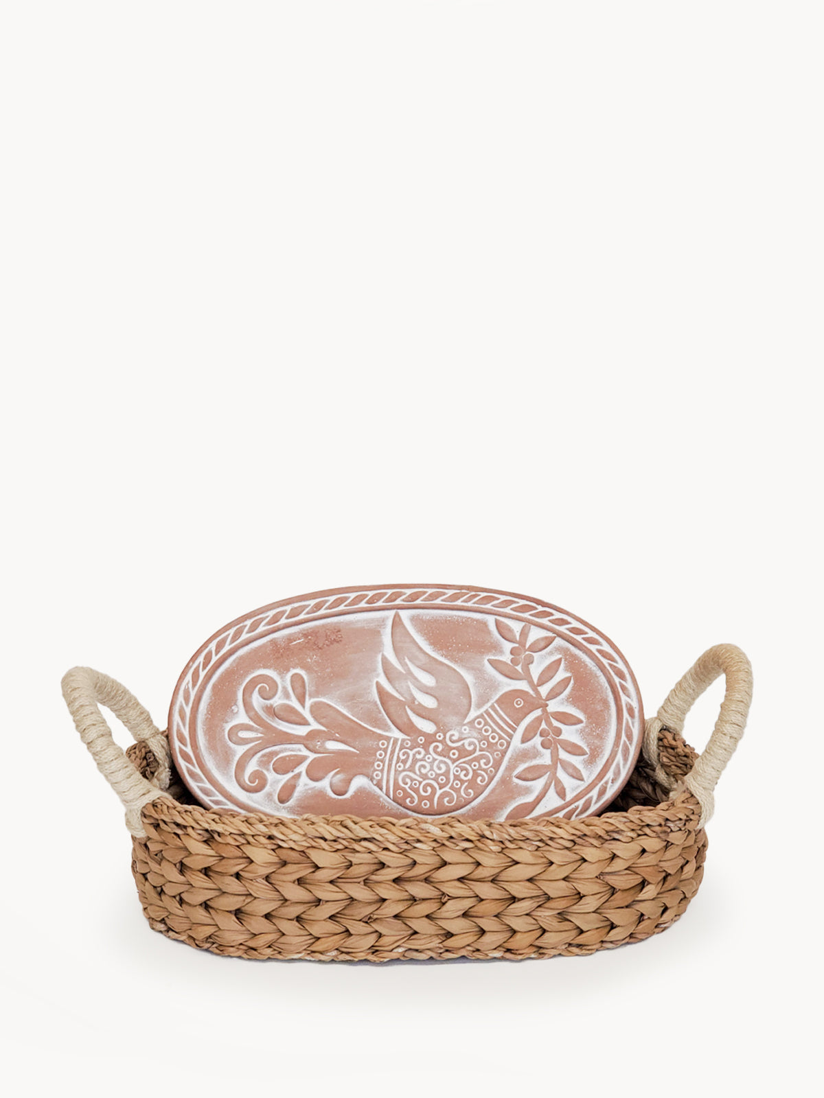 Bird & Leaf Terracotta Bread Warmer Basket - Atlas & Kiln