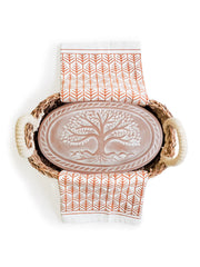 Tree of Life Terracotta Bread Warmer Set